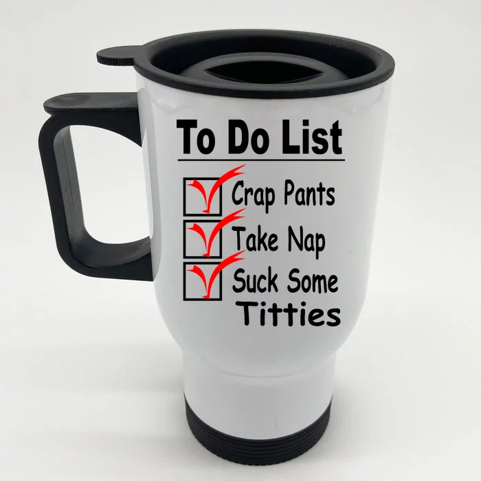 Funny To Do List Front & Back Stainless Steel Travel Mug