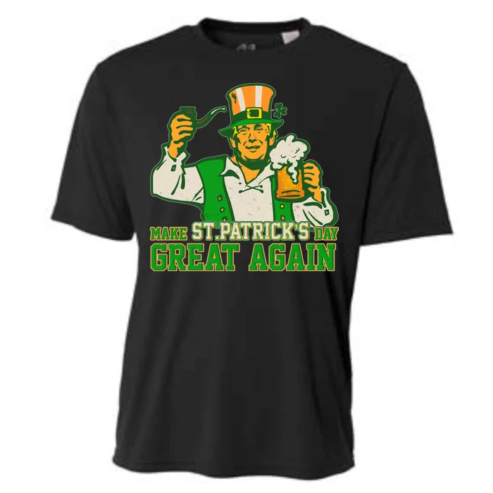 Funny Trump Make St Patrick's Day Great Again Cooling Performance Crew T-Shirt