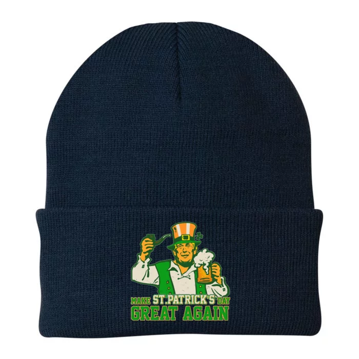 Funny Trump Make St Patrick's Day Great Again Knit Cap Winter Beanie