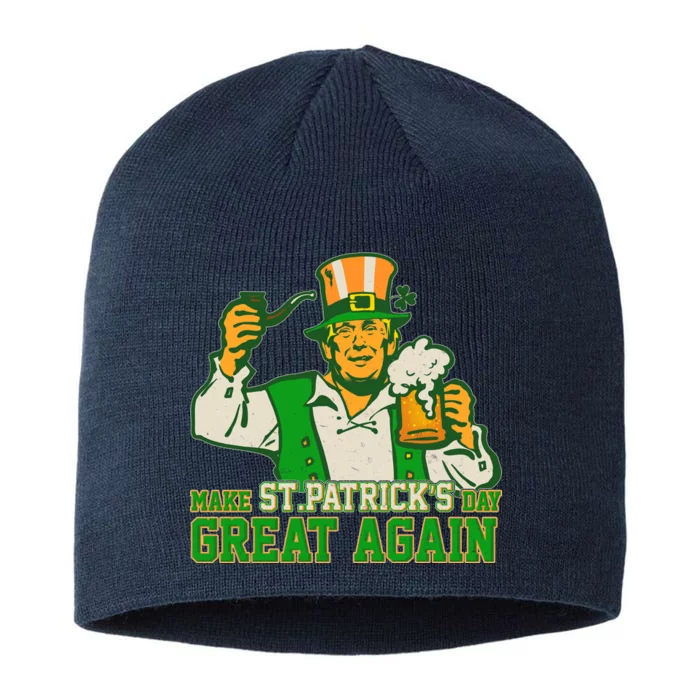 Funny Trump Make St Patrick's Day Great Again 8 1/2in Sustainable Knit Beanie