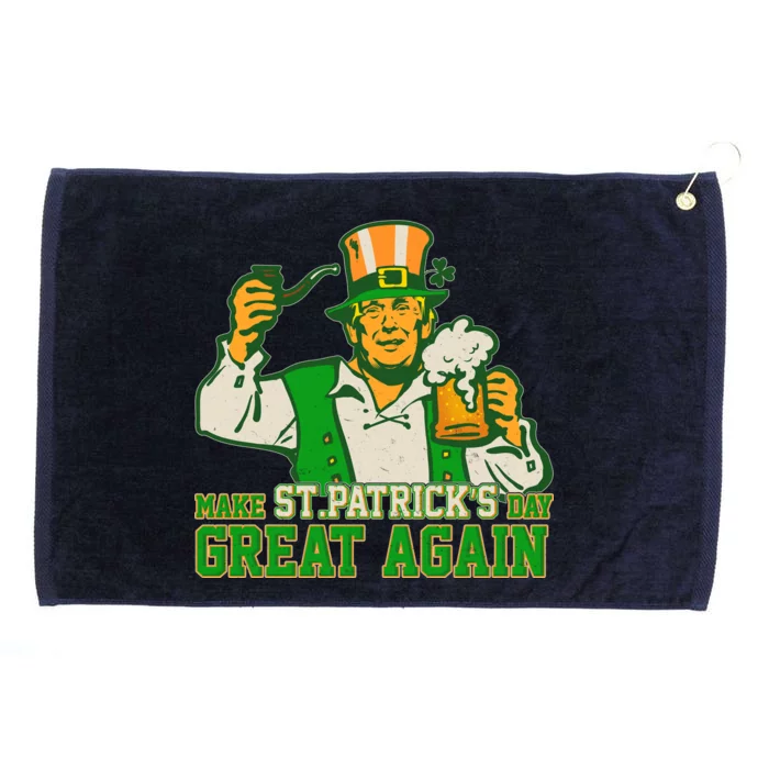 Funny Trump Make St Patrick's Day Great Again Grommeted Golf Towel