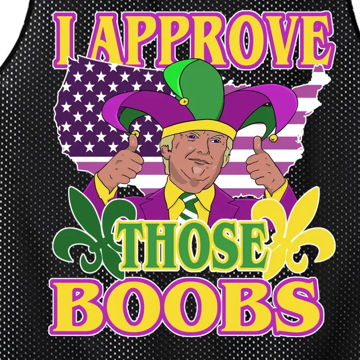 Funny Trump Mardi Gras Boobs Mesh Reversible Basketball Jersey Tank