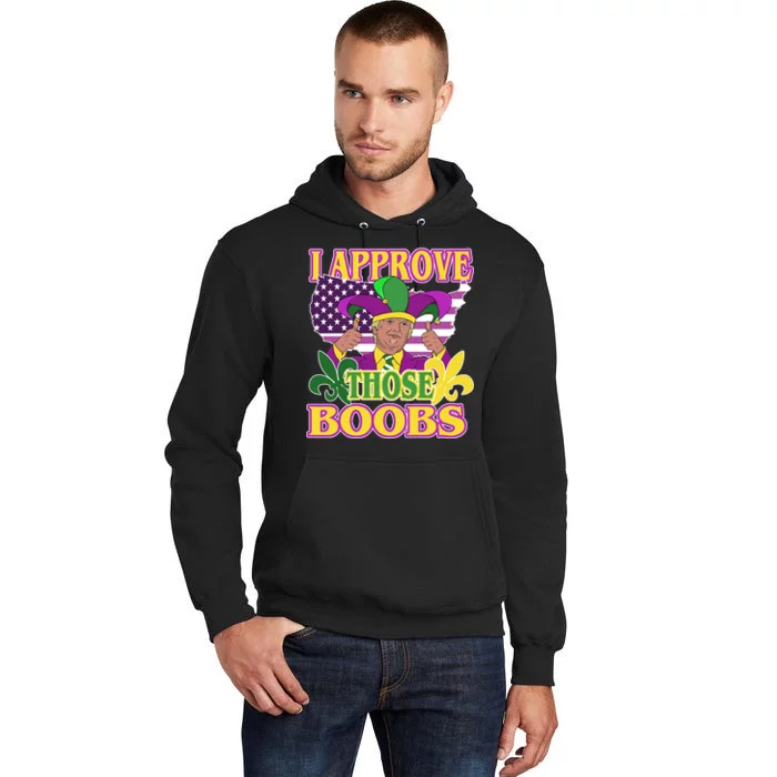 Funny Trump Mardi Gras Boobs Tall Hoodie