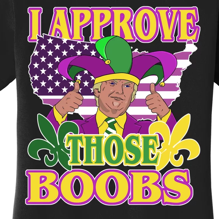 Funny Trump Mardi Gras Boobs Women's T-Shirt