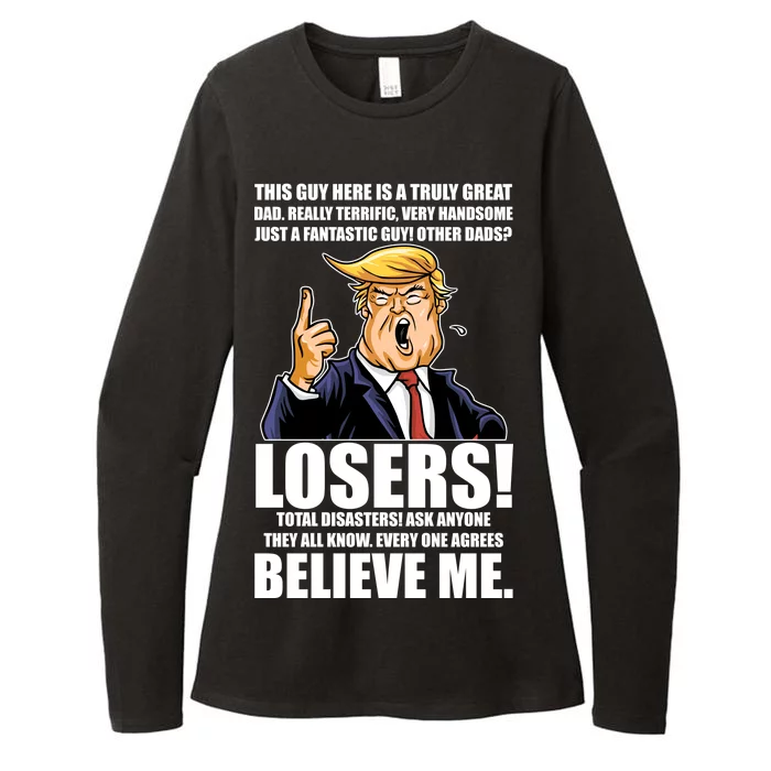 Funny Trump Really Terrific Very Handsome Father's Day Womens CVC Long Sleeve Shirt