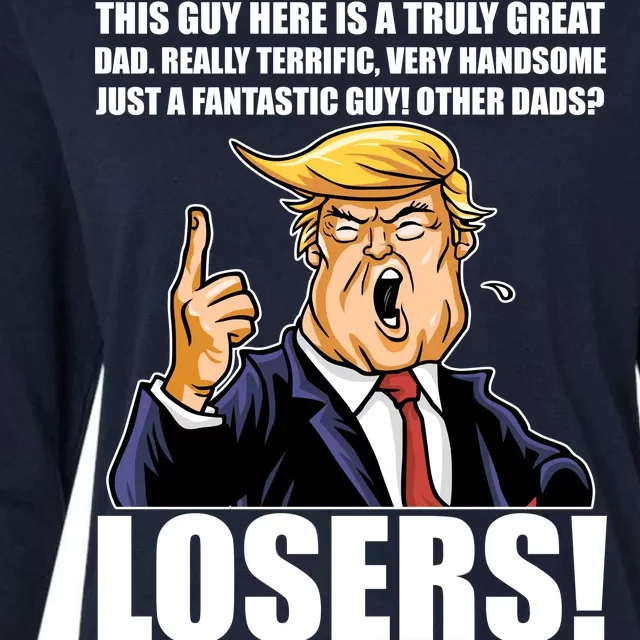 Funny Trump Really Terrific Very Handsome Father's Day Womens Cotton Relaxed Long Sleeve T-Shirt