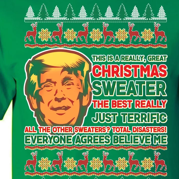 Funny Trump Ugly Christmas Sweater Tall T-Shirt