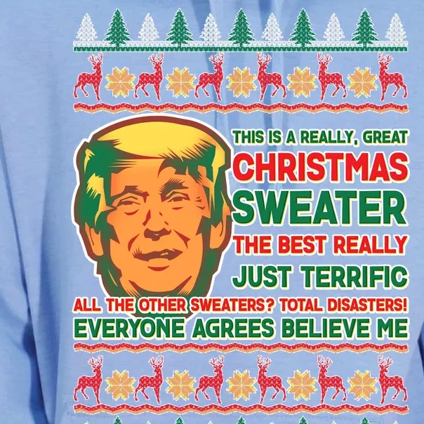 Funny Trump Ugly Christmas Sweater Unisex Surf Hoodie