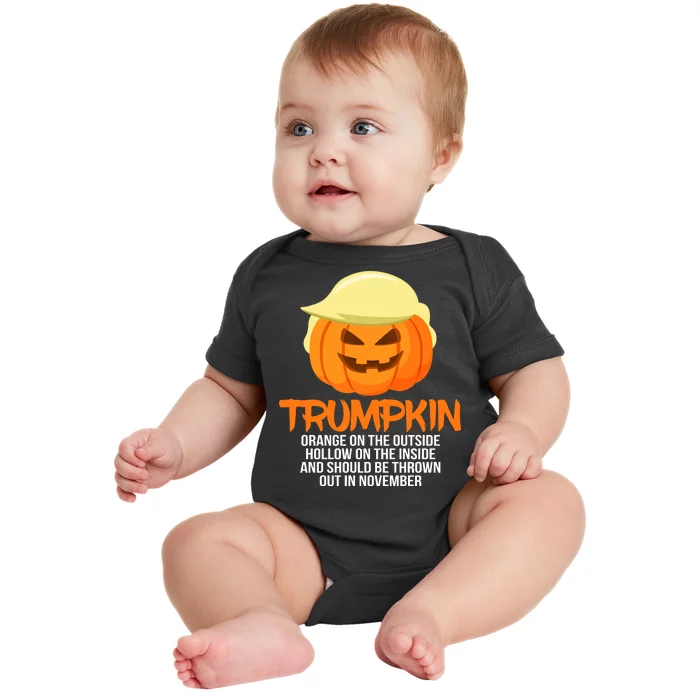 Funny Trumpkin Thrown Out In November Baby Bodysuit