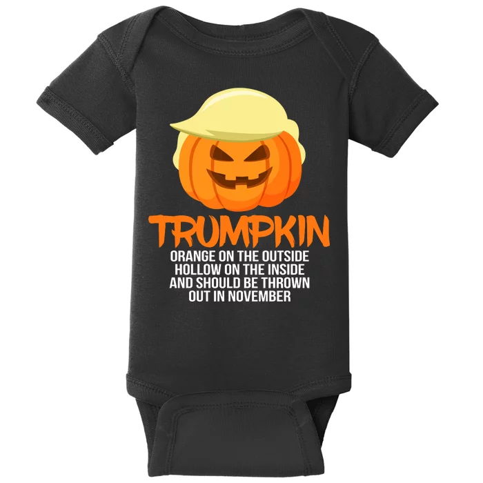 Funny Trumpkin Thrown Out In November Baby Bodysuit