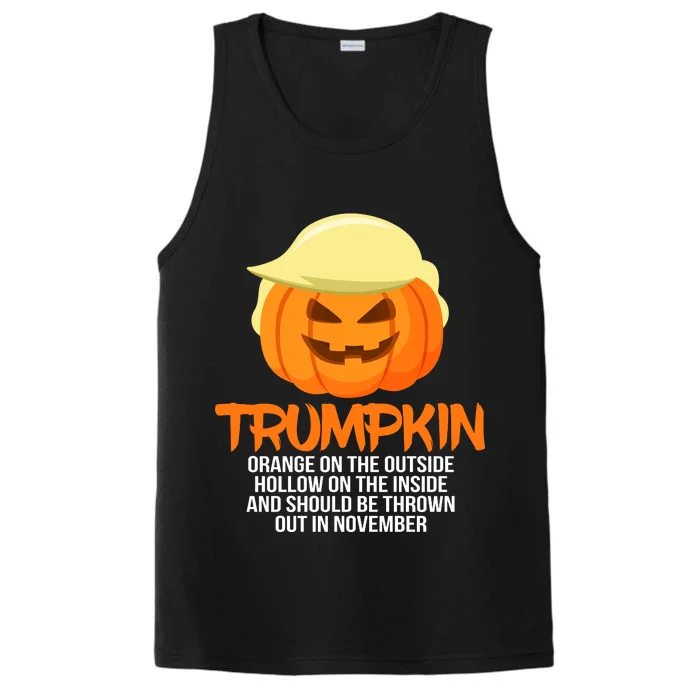 Funny Trumpkin Thrown Out In November Performance Tank