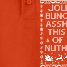 Funny Ugly Christmas Sweater Jolliest Bunch of Asshole Nuthouse Dry Zone Grid Performance Polo