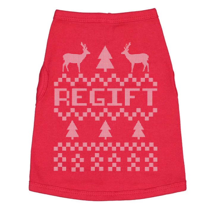 Funny Ugly Christmas Sweater Regift Doggie Tank