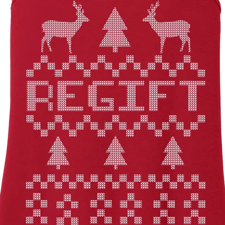 Funny Ugly Christmas Sweater Regift Ladies Essential Tank