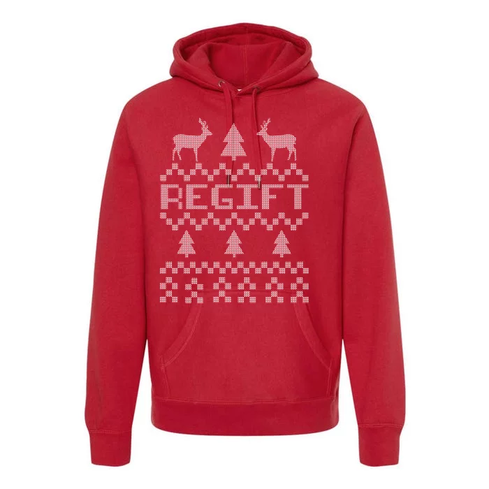 Funny Ugly Christmas Sweater Regift Premium Hoodie