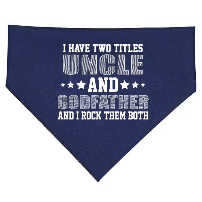 Funny Uncle And Godfather I Rock Them Both USA-Made Doggie Bandana