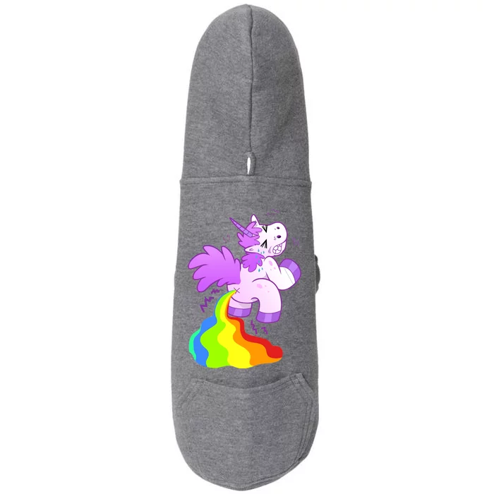 Funny Unicorn Pooping A Rainbow Doggie 3-End Fleece Hoodie