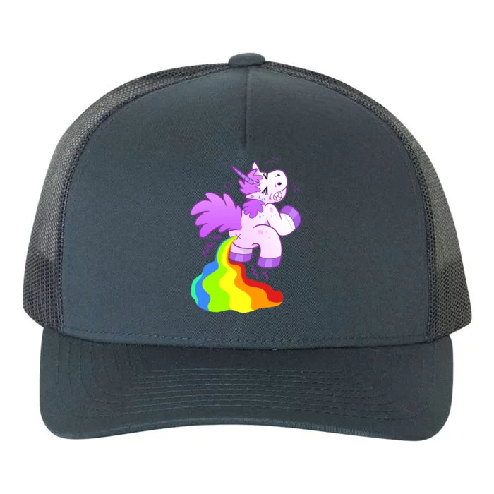 Funny Unicorn Pooping A Rainbow Yupoong Adult 5-Panel Trucker Hat