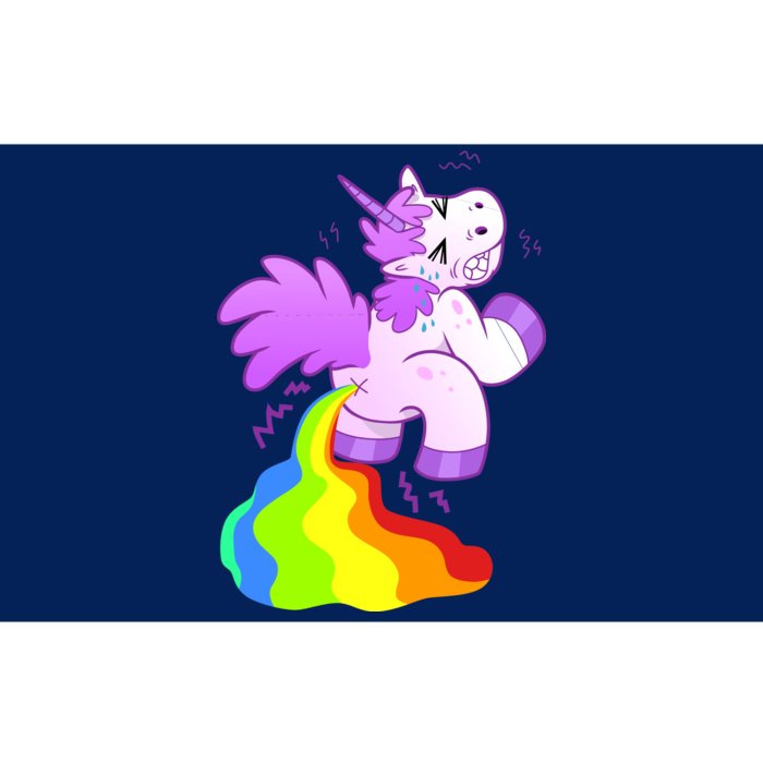 Funny Unicorn Pooping A Rainbow Bumper Sticker