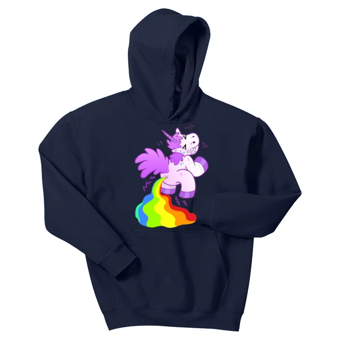 Funny Unicorn Pooping A Rainbow Kids Hoodie