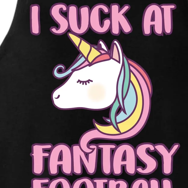 Funny Unicron I Suck At Fantasy Football Ladies Tri-Blend Wicking Tank