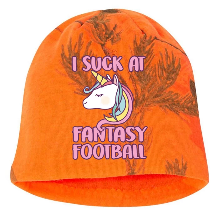 Funny Unicron I Suck At Fantasy Football Kati - Camo Knit Beanie