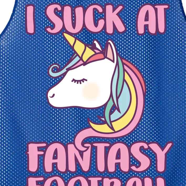 Funny Unicron I Suck At Fantasy Football Mesh Reversible Basketball Jersey Tank