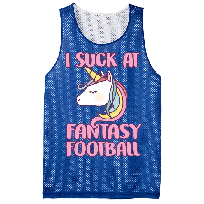 Funny Unicron I Suck At Fantasy Football Mesh Reversible Basketball Jersey Tank