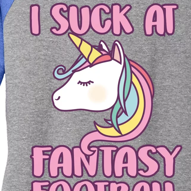 Funny Unicron I Suck At Fantasy Football Women's Tri-Blend 3/4-Sleeve Raglan Shirt