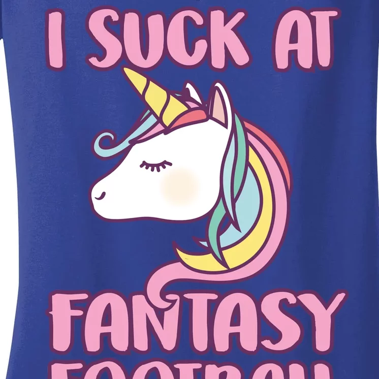 Funny Unicron I Suck At Fantasy Football Women's V-Neck T-Shirt