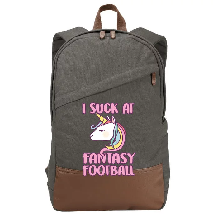 Funny Unicron I Suck At Fantasy Football Cotton Canvas Backpack