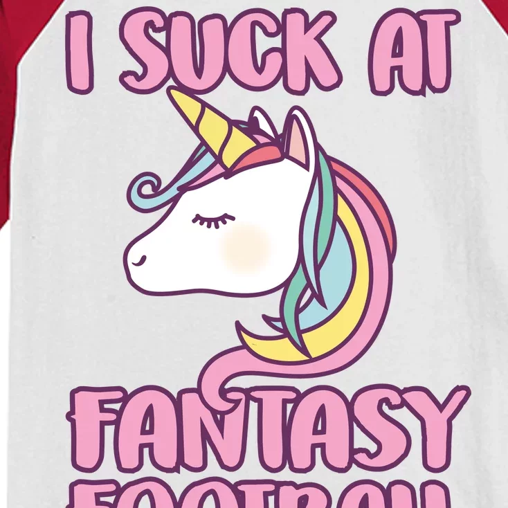 Funny Unicron I Suck At Fantasy Football Kids Colorblock Raglan Jersey