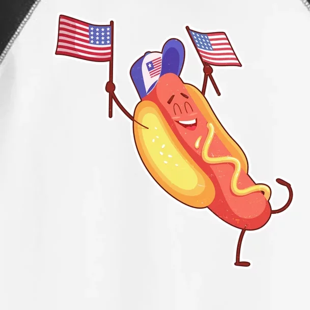 Funny USA American Flag Hotdog Toddler Fine Jersey T-Shirt