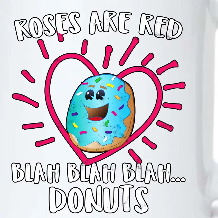 Funny Valentines Day Donuts Roses Are Red Black Color Changing Mug