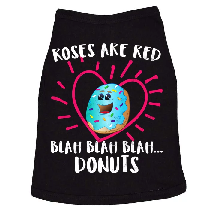 Funny Valentines Day Donuts Roses Are Red Doggie Tank