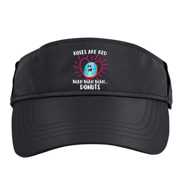 Funny Valentines Day Donuts Roses Are Red Adult Drive Performance Visor