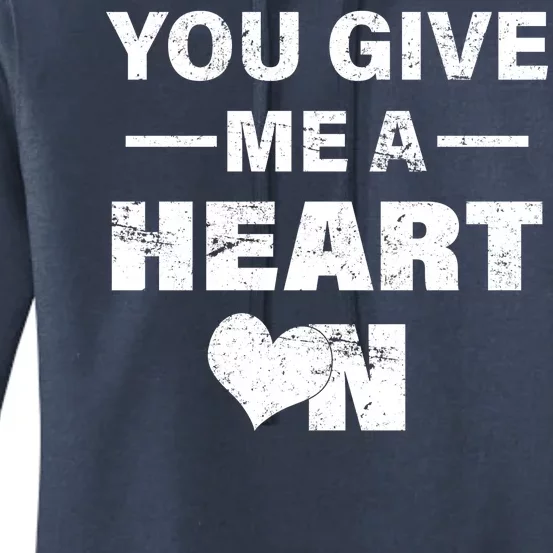 Funny Valentines Day Give Me A Heart On Women's Pullover Hoodie