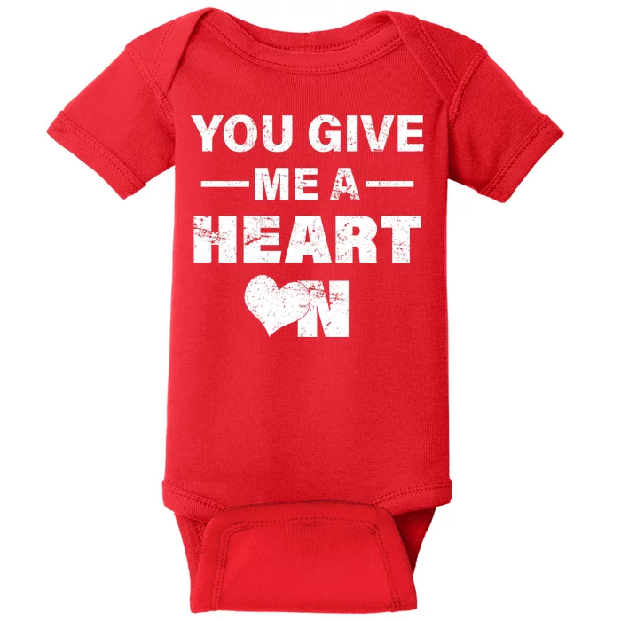 Funny Valentines Day Give Me A Heart On Baby Bodysuit