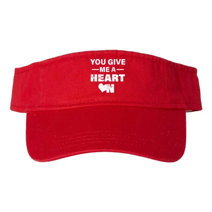 Funny Valentines Day Give Me A Heart On Valucap Bio-Washed Visor