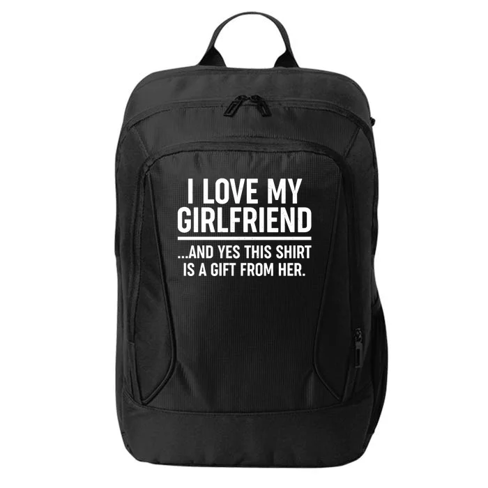 Funny Valentine's Day I Love My Girlfriend City Backpack