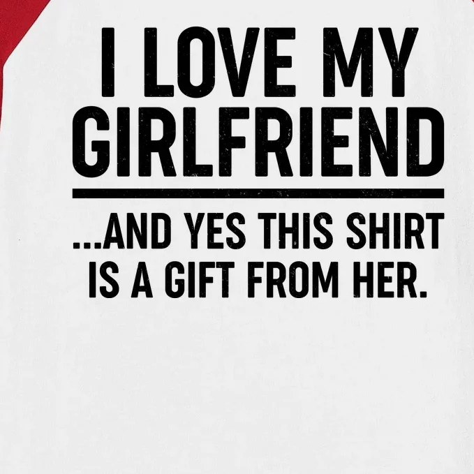 Funny Valentine's Day I Love My Girlfriend Baseball Sleeve Shirt