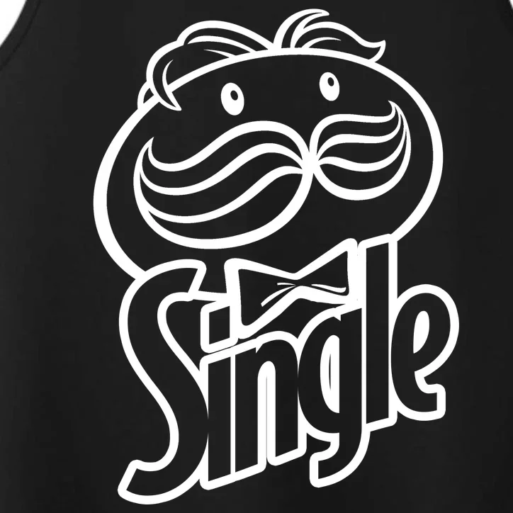 Funny Valentine's Day Single Chips Logo Performance Tank