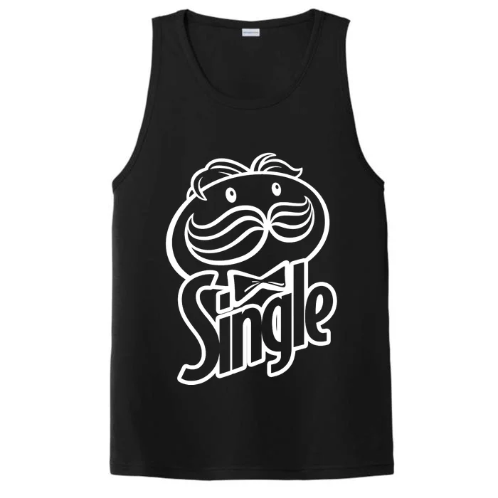 Funny Valentine's Day Single Chips Logo Performance Tank