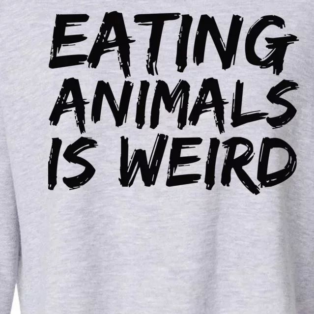 Funny Vegetarian Cropped Pullover Crew