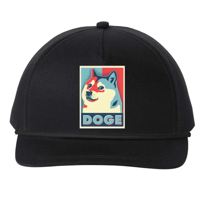 Funny Vintage Doge Meme Crypto Currency Snapback Five-Panel Rope Hat