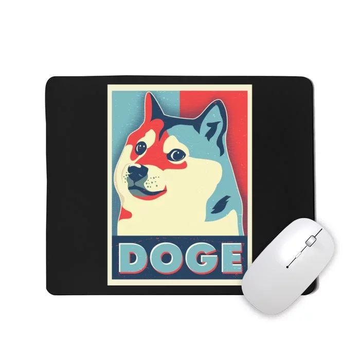 Funny Vintage Doge Meme Crypto Currency Mousepad