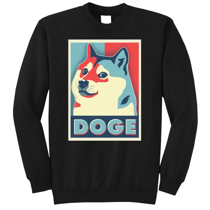 Funny Vintage Doge Meme Crypto Currency Tall Sweatshirt