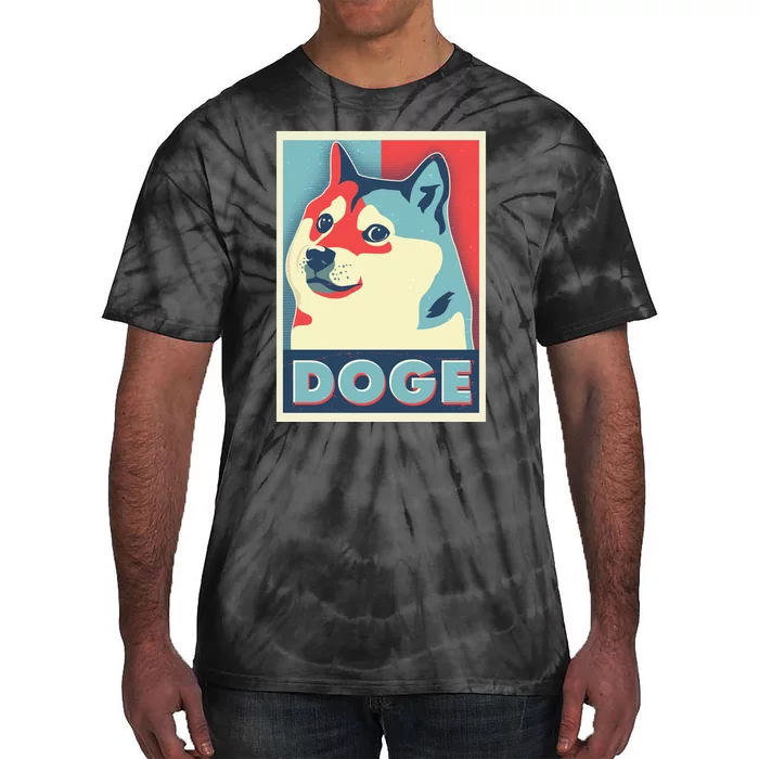 Funny Vintage Doge Meme Crypto Currency Tie-Dye T-Shirt