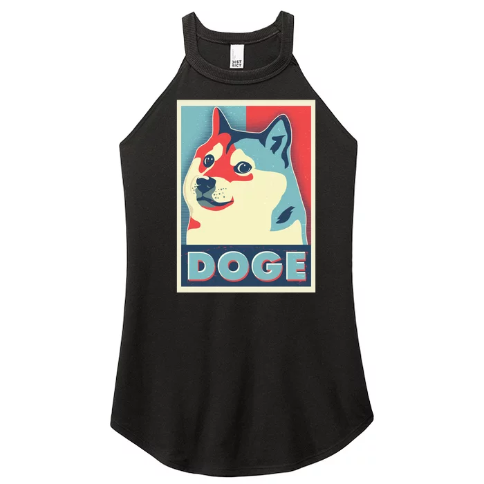 Funny Vintage Doge Meme Crypto Currency Women’s Perfect Tri Rocker Tank