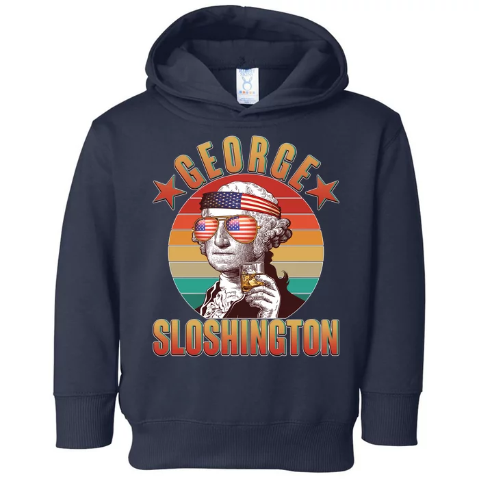 Funny Vintage George Sloshington Toddler Hoodie